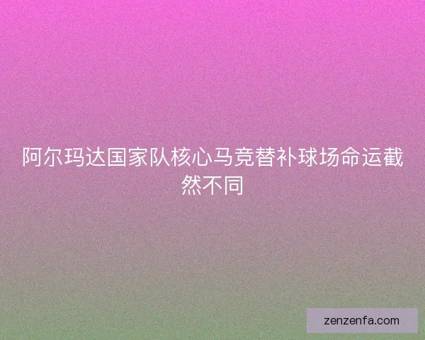 阿尔玛达国家队核心马竞替补球场命运截然不同